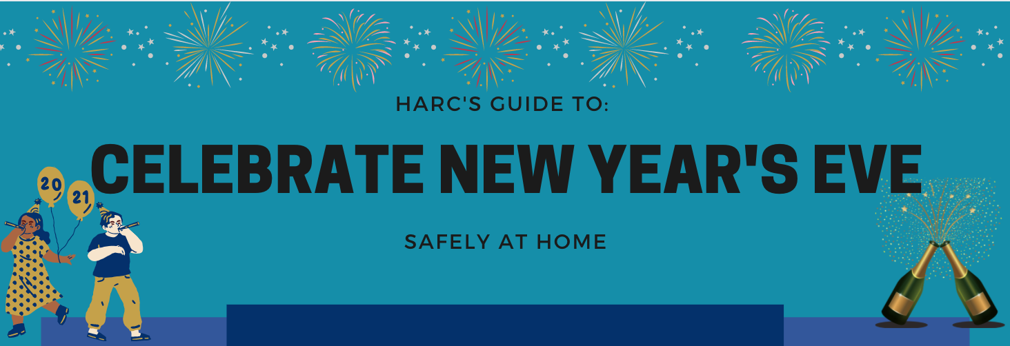 Image for the infographic providing tips on how to celebrate New Year's Eve safely at home