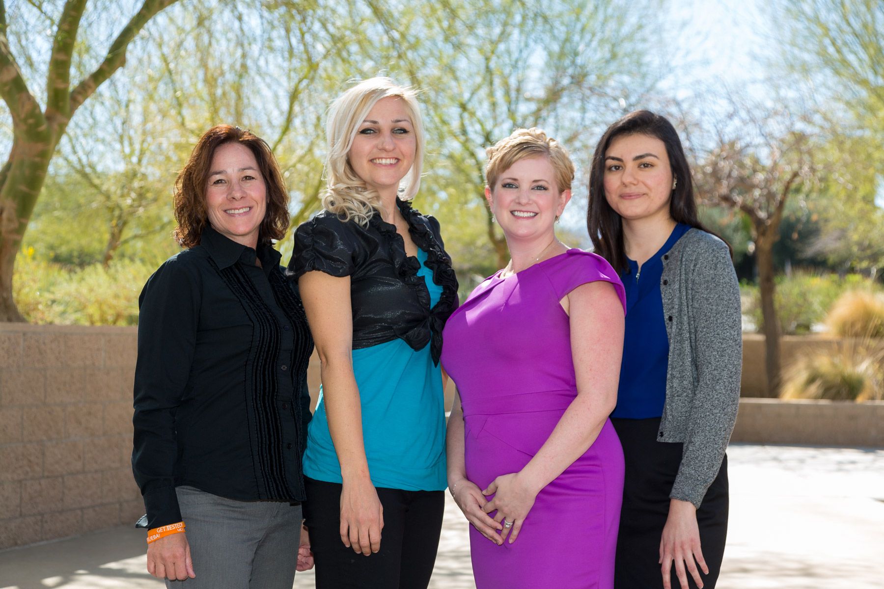 HARC staff from left to right: Theresa Sama, Executive Assistant; Dr. Cassaundra (Casey) Leier, Director of Research; me aka Dr. Jenna LeComte-Hinely, Chief Executive Officer; and Ivy Torres, Research and Evaluation Associate.