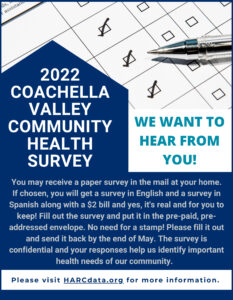 2022 Coachella Valley Community Health Survey flyer